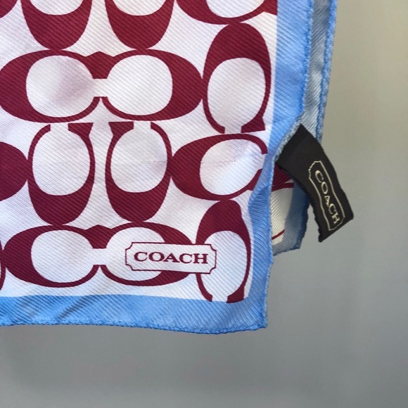 Red white & blue silk Coach scarf. - Picture 2 of 5